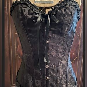 Black lace corset